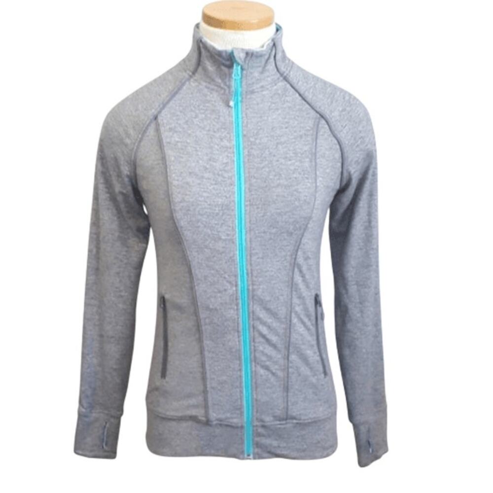 Ivivva by Lululemon Reversible Jacket Full Zip Turquoise Pink Heather Top Size M